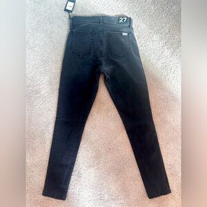 Black washed Joes brand skinny jeans.